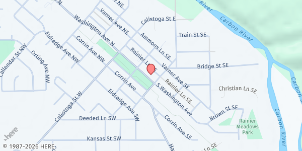 Map showing Orting Food Bank at 224 Washington Avenue Southeast, Orting, WA