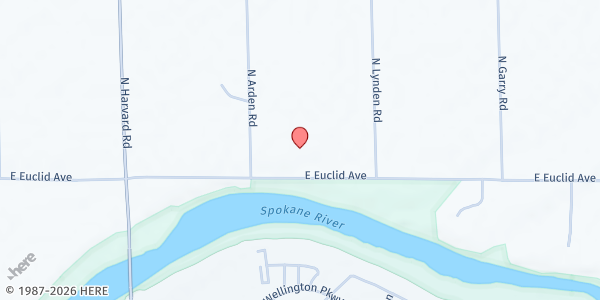 Map showing North Bridge Food Bank at 22421 Euclid Ave, Otis Orchards, WA