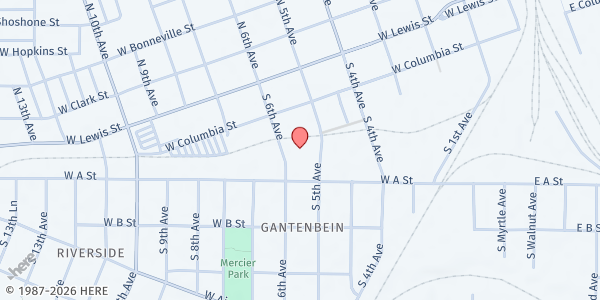 Map showing St Vincent De Paul Food Bank - Pasco at 215 S 6th Ave, Pasco, WA