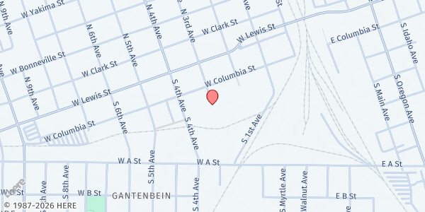 Map showing Tri-City Union Gospel Mission Men's Shelter at 221 S. 4th Ave, Pasco, WA