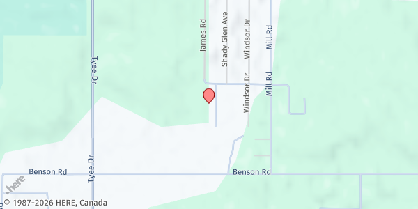 Map showing Point Roberts Food Bank at 323 Evergreen Way, Point Roberts, WA