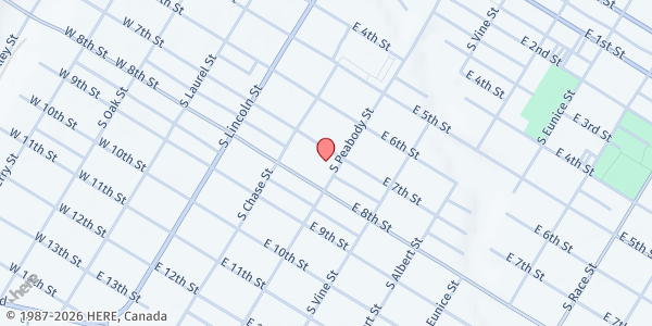 Map showing PA Senior Center at PA Senior Center, Port Angeles, WA