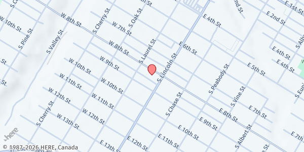 Map showing PBH at 118 E 8th Street, Port Angeles, WA