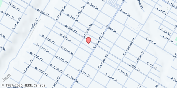 Map showing Port Angeles Food Bank at 118 E. 8th St., Port Angeles, WA