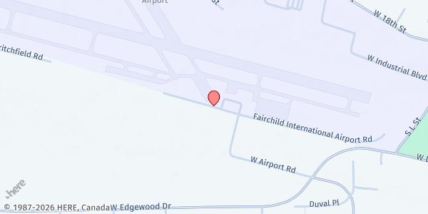 Map showing Port Angeles Food Bank at Fairchild Heights, Port Angeles, WA