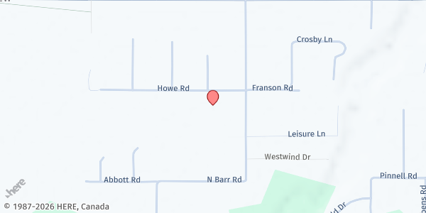 Map showing Sequim Food Bank at 1033 N Barr Rd, Port Angeles, WA