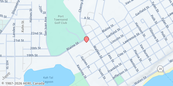 Map showing Port Townsend Food Bank at 1925 Blaine St, Port Townsend, WA