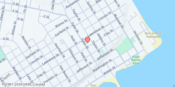 Map showing Port Townsend Senior Nutrition - Food Distribution Center at 620 Tyler St, Port Townsend, WA