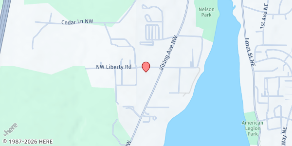 Map showing Fishline Food Bank & Comprehensive Services at 19705 Viking Ave NW, Poulsbo, WA