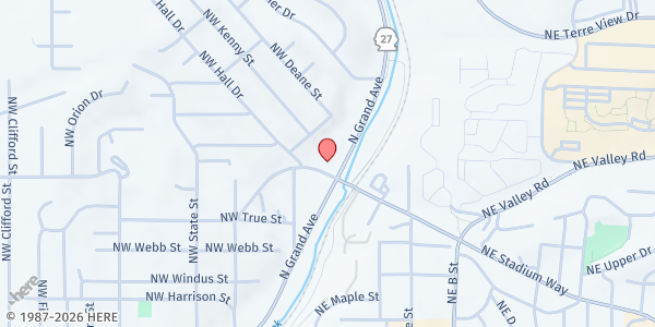 Map showing Pullman Child Welfare at 108 NW Stadium Way, Pullman, WA