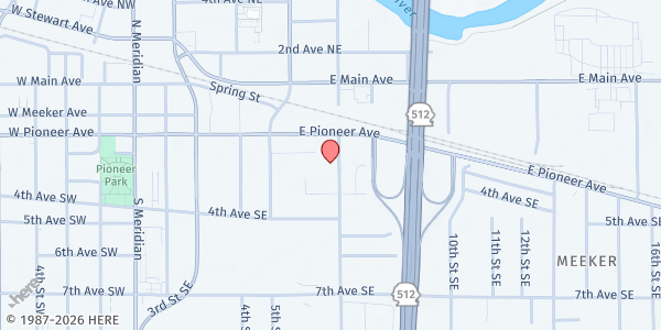 Map showing Puyallup St. Francis House at 322 7th St SE, Puyallup, WA