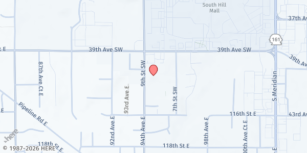 Map showing Salvation Army - Puyallup Valley Corps at 4009 9th Street Southwest, Puyallup, WA