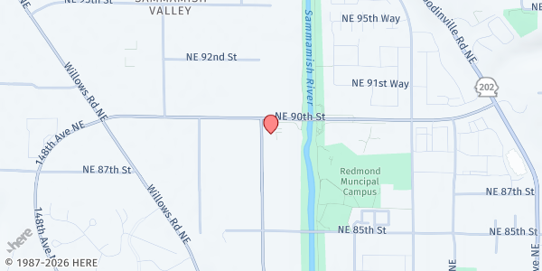 Map showing Hopelink Redmond at 8990 154th Ave NE, Redmond, WA