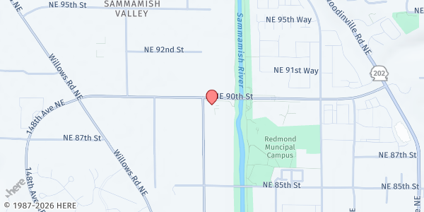 Map showing Hopelink Redmond - Food Distribution Center at 8990 154th Ave NE, Redmond, WA