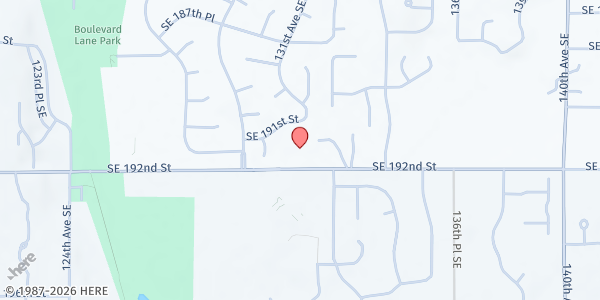 Map showing NW Life Foundation - Renton at 13120 SE 192nd St., Renton, WA