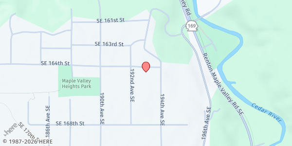 Map showing The Little Free Pantries - Renton at 19229 SE 164th St, Renton, WA