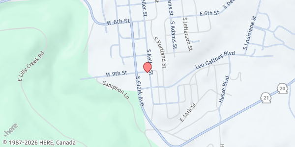 Map showing People's Pantry of Ferry County - Republic at 925 S. Keller, Republic, WA