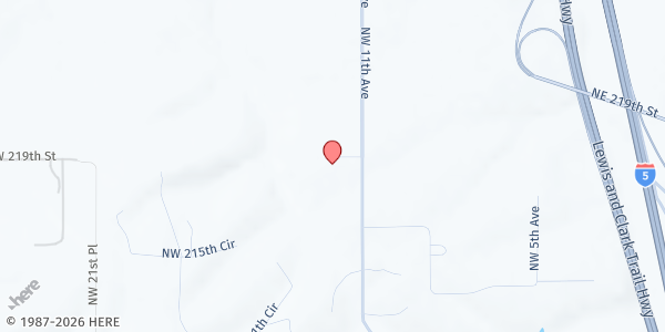 Map showing Neighbors Helping Neighbors at 21814 NW 11th Avenue, Ridgefield, WA