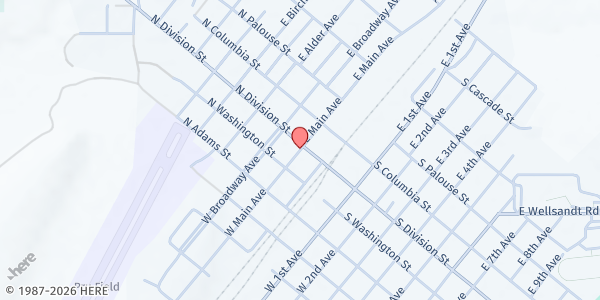 Map showing Ritzville Food Pantry at 104 West Main, Ritzville, WA