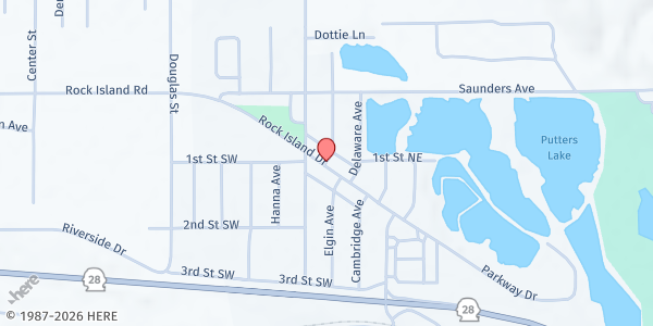 Map showing Rock Island Food Bank - Food Distribution Center at 1 Fremont Ave, Rock Island, WA