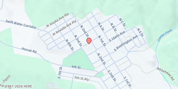 Map showing Episcopal Church of the Resurrection at 304 N 2nd St, Roslyn, WA