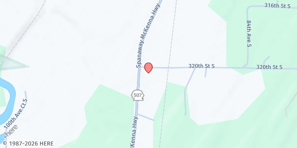 Map showing Nourish Mobile Food Pantry - Roy Distribution at 9010 320th St S, Roy, WA