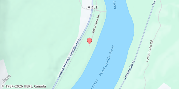 Map showing Cusick Food Bank at 401 River Rd, Ruby, WA