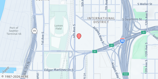 Map showing Salvation Army Adult Rehab - Food Distribution Center at 1020 4th Ave S, Seattle, WA