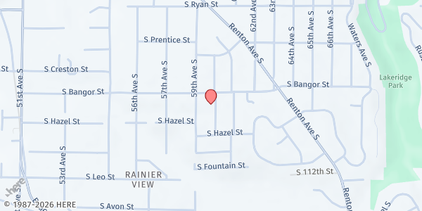 Map showing The Little Free Pantries - Seattle at 10615 60th Ave S, Seattle, WA