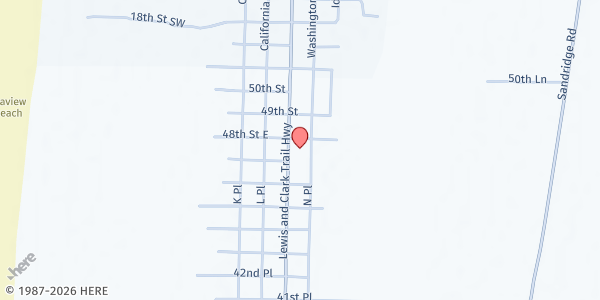 Map showing St Vincent de Paul - Pacific at St Mary's Catholic Church at 4700 Pacific Way, Seaview, WA
