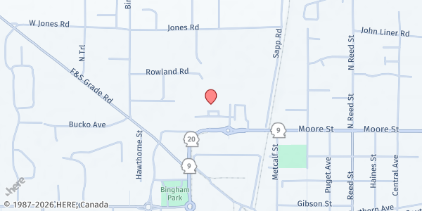 Map showing Skagit Food Distribution Center at 220 Michael Street, Sedro-Woolley, WA