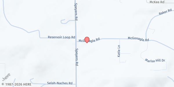 Map showing Open Heart Baptist Church - Food Distribution Center at 2040 McGonagle Rd, Selah, WA