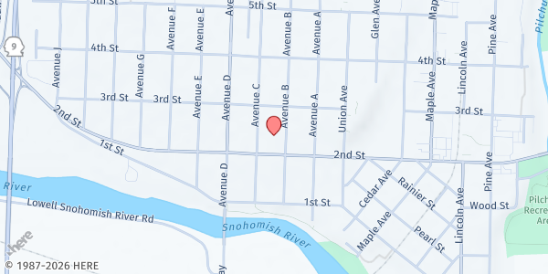 Map showing Midnight Cry Church - Snohomish at 210 Ave B, Snohomish, WA