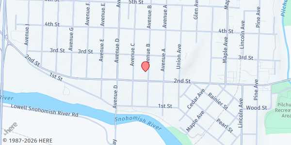 Map showing Salt of the Earth Food Blessing - Midnight Cry Church at 210 Avenue B, Snohomish, WA