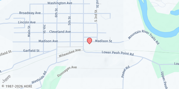 Map showing Cle Elum Alliance Church at 327 Madison Ave, South Cle Elum, WA