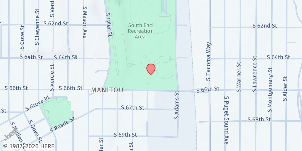 Map showing nourish mobile bank/ STAR Center at 3873 South 66th Street, South Tacoma, WA