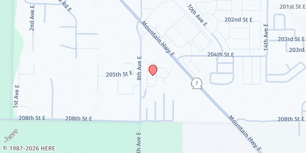 Map showing ACT - A Common Thread at 20514 9th Ave E, Spanaway, WA