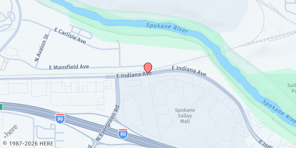 Map showing Food bank - Spokane at , Spokane, WA