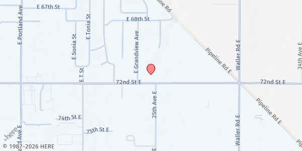 Map showing Little Blessing Food Pantry at 2419 E 72nd St, Tacoma, WA