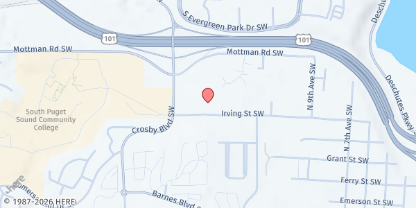 Map showing TOGETHER! Tumwater Location at 1520 A Irving St SW, Tumwater, WA