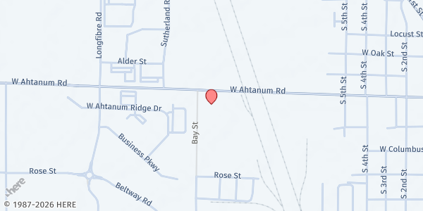 Map showing People for People - Food Distribution Center at 1008 W Ahtanum Rd, Union Gap, WA