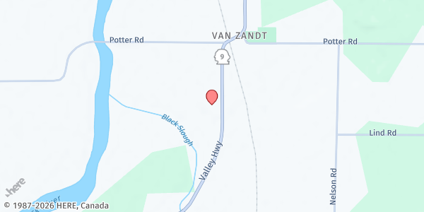 Map showing Lord's Table Food Bank at 4037 Valley Hwy. 9, Van Zandt, WA