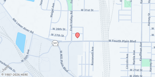 Map showing Community Kitchen at 1910 West Fourth Plain Blvd, Vancouver, WA