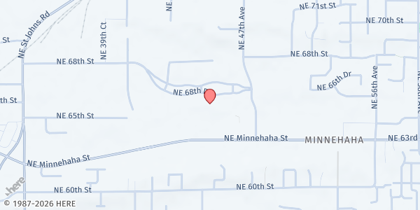 Map showing Community Kitchen - Walnut Grove at 4501 NE 68th Dr., Vancouver, WA