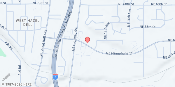 Map showing Jessica - Food Distribution Center at 904 NE Minnehaha St, Vancouver, WA