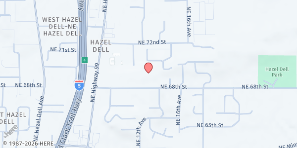 Map showing Martha's Pantry at 1220 NE 68th Street, Vancouver, WA