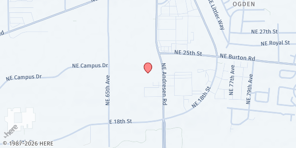 Map showing Share - Fromhold Service Center at 2306 NE Andresen Road, Vancouver, WA