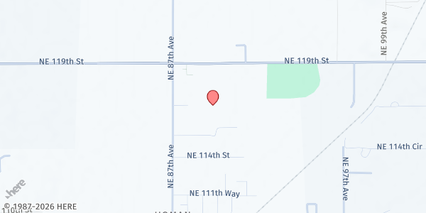 Map showing St. Vincent de Paul at St. John the Evangelist Conference at 11607 NE 87th Ave, Vancouver, WA