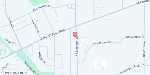 Map showing SVDP Vancouver at 2456 NE Stapleton Road, Vancouver, WA