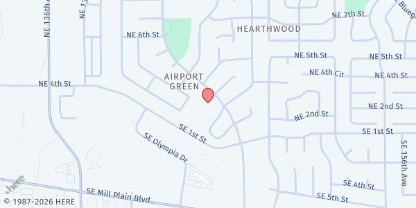 Map showing The Church of Jesus Christ of Latter-day Saints - Vancouver at 220 NE Hearthwood Blvd, Vancouver, WA